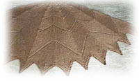 Elann's Flower Petal Shawl in Malt Heather