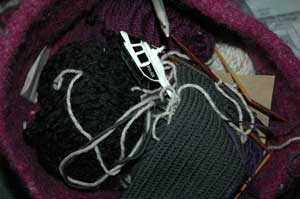 a soft, cushy tangled mass of yarn.